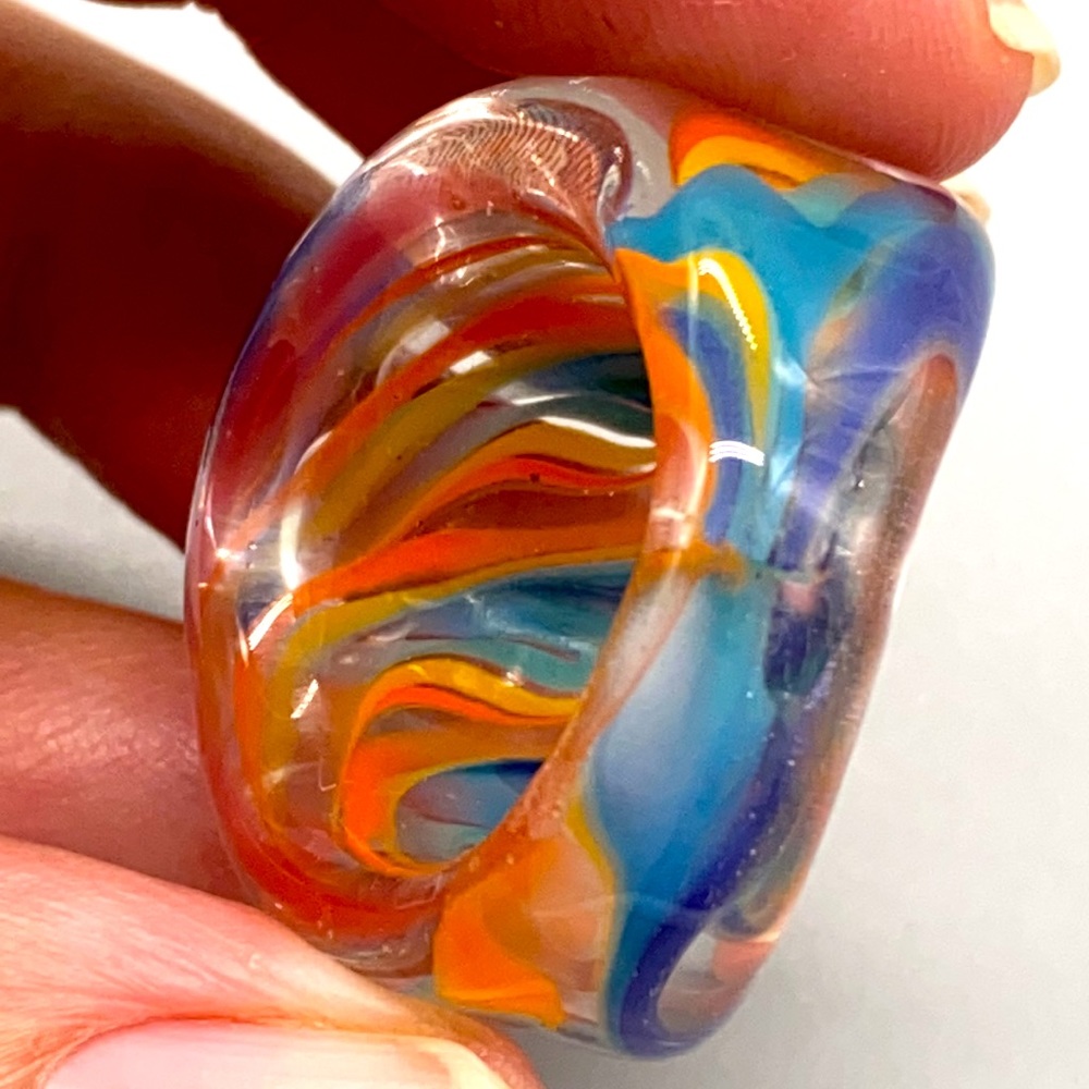 Vintage Murano glass ring in size 8.5?🌻 - Picture 5 of 8